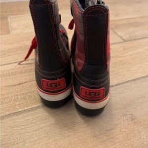 UGG Kids Black and Red Boots